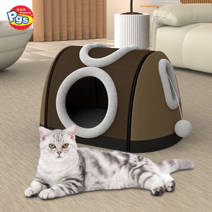 Aangepaste Wasbare Verwijderbare Hoes Huisdier Kat <span class=keywords><strong>Bed</strong></span> Zacht Pluche Namaakbont Kalmerende Hond кровать противоскользящая кровать Huisdier - Product Image 3