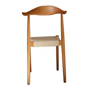 工場直販ヨーロッパのデンマークの寝椅子カフェレストランシラスカウOXホーンチェア木製肘ダイニングチェア織り
