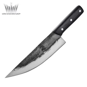 Grandsharp 8.5 Inch Handmade Trung Quốc Đầu Bếp Dao Clad Rèn Thép Boning Cắt Thịt Nhà Bếp Giết Mổ Dao Dao Dao Kéo Công Cụ