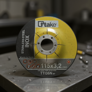 ใบเจียรแบบมีร่องตรงกลาง 115x3.2x22.23 มม. สำหรับขัดลบคมเหล็กสแตนเลส - Product Image 3