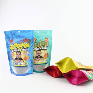 Bolsa de plástico de 6oz para dulces de grado alimenticio, doypack resellable, bolsas de embalaje de dulces, Halloween con ventana - Product Image 2