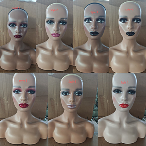 Cabeza de Maniquí Realista de Mujer Afroamericana con Hombros y Soporte para Pelucas - Product Image 6