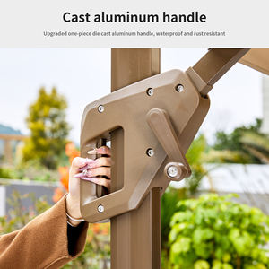 MOJIA Muebles de Restaurante Sombrilla de Lujo Cantilever para Patio 3x3M con Luz LED Integrada Impermeable y con Protección Solar Sombrilla Personalizada para Exteriores - Product Image 3