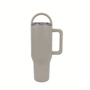 Custom 40 oz Cup Stainless Steel Outdoor Mug Double Wall Vacuum Thermal Coffee Travel Mugs 40oz <b>Tumbler</b> <b>with</b> Handle and <b>Straw</b> - Product Image 1