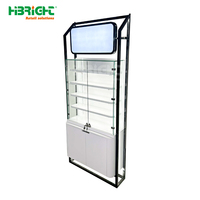 Étagère murale cosmétique en bois robuste personnalisable Highbright avec boîte à lumière LED, étagères haute capacité pour magasin de beauté