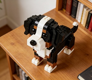 Bloques de Construcción de Plástico ABS del Perro de Montaña Bernés, Modelo 3D de Mascota, Escala 1:12, Juguete de Ensamblaje DIY, Regalo para Amantes de los Perros Unisex - Product Image 5