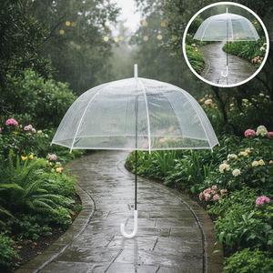 Long Handle Color Straight <b>Rod</b> Transparent Automatic Customized Logo Umbrella for Wedding - Product Image 5