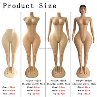 Mannequin Durable et Économique Grande Taille avec Courbes Généreuses BBL Hanches et Poitrine Brésiliennes, Mannequin de Vitrine Corps Entier en Plastique Couleur Peau