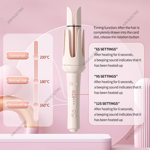 Automatischer Rotierender Lockenstab Professionelles Lockenwickler-Set Tragbare 9-in-1 Austauschbare Lockenstäbe für Frauen - Product Image 3