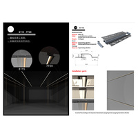 Trimless LED Profile Dissipateur thermique pour cloisons sèches de haute qualité Plâtre de gypse Plafond LED Extrusion d'aluminium 81.4*15.7mm