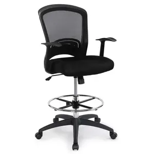 Luxury Ergonomic Office Rolling Drafting Stools Swivel Cash Counter Chair For Working Standing Desk