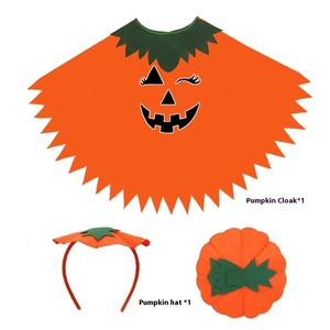 Glow-in-the-Dark Pumpkin Cape Shawl Hat Set para adultos <span class=keywords><strong>y</strong></span> niños Disfraz de Halloween para fiestas <span class=keywords><strong>y</strong></span> eventos escolares - Product Image 4