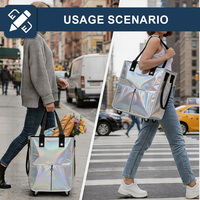 Sac de transport léger à roulettes pliable pour courses, supermarché, camping et voyages – Vente en gros