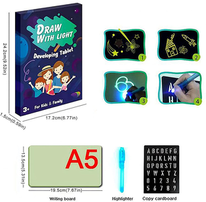 Vendita calda educativo <span class=keywords><strong>Tablet</strong></span> luminescenti per bambini Smart fluorescenza Led lavagna magica Pad da disegno con luce - Product Image 4