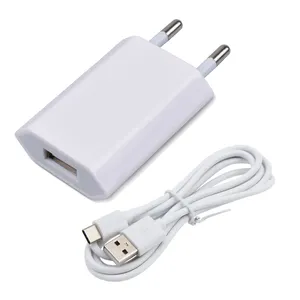 5V 1A EU ปลั๊กอะแดปเตอร์ USB ผนังชาร์จ USB Typ C Kabel Datenkabel USB C Schnellladekabel