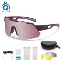 XUNQI cyclisme Sport lunettes lentille interchangeable cadre blanc lentilles PC matériel contraste améliorant disponible expédition immédiate