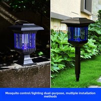 Piège à insectes solaire LED anti-moustiques vert, lampe répulsive extérieure, piège à insectes IP33, attrape-insectes électrique portable