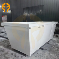 Nouvelle Tendance Conteneur à Déchets Mobile à Couvercle Ouvert Robuste pour Usine de Recyclage des Déchets