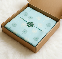 Papier cadeau mat imperméable de luxe, impression personnalisée pour fête d'anniversaire, bouquet floral et emballage de boîte cadeau