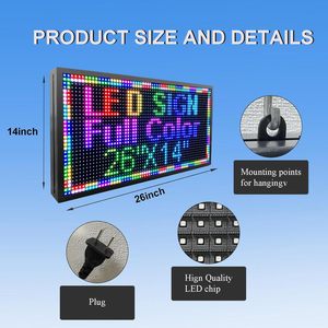 Letrero LED para tienda P10, exterior, impermeable, a todo color, con control Wifi, pantalla de texto desplazable, pantalla SMD de alto brillo, 110V 220V - Product Image 4