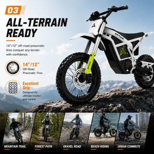 Expédition rapide aux États-Unis, APTUM 2C, moto électrique tout-terrain, puissance nominale de 2000 W, frein à disque hydraulique, moto tout-terrain, autonomie de 40-50 km, vitesse de 45 km/h - Product Image 3
