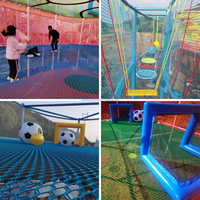 Rêve personnalisable enfants adultes populaire parc extérieur rural montagne polyester corde tricoté saut net parcours d'obstacles aire de jeux