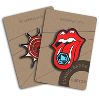 Insigne de revers en émail dur souple 3dlogo personnalisé de dessin animé de logo personnalisé épingles en émail métallique