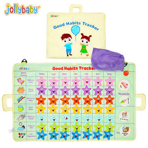 Jollybaby libro <span class=keywords><strong>de</strong></span> tela éducation lavable réutilisable autocollant tissu livre occupé conseil montessori jouets - Product Image 3
