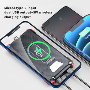 ソーラーバッテリー充電器カスタム5W 10000mAhキーチェーンLedソーラーパワーバンクソレア防水旅行キャンプ - Product Image 2