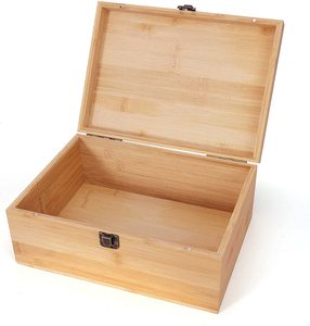 Large Natural Bamboo Wooden Storage <strong>Box</strong> for Crafts Art DIY and Home Storage Bamboo <strong>Keepsake</strong> <strong>Box</strong> for Craft Gifts - Product Image 4