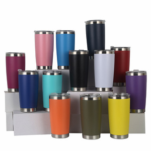 Nuevo Vaso Térmico de Acero Inoxidable de 20 oz, Estilo Europeo Americano, con Recubrimiento en Polvo Blanco, Taza de Viaje Aislada - Product Image 3