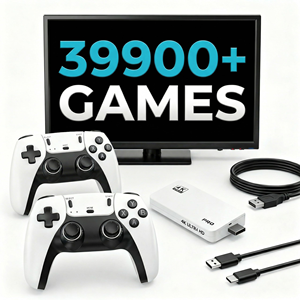 Stick de jeu rétro Mini 4K HD 64 Go 30000 jeux TV Stick Lite M8 Console de jeu vidéo - Product Image 1