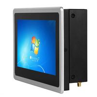 SENKE 8 Inch Flush Mount Industrial Mini PC Harga Kompetitif Panel PC Layar Sentuh Kapasitif Dengan Prosesor Celeron Tanpa Kipas