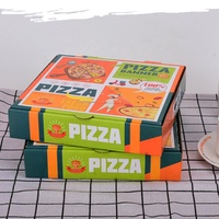 Grosir kotak Pizza kertas Kraft cetak kustom laminasi Matt timbul Hamburger kentang goreng bergelombang untuk personalisasi Sushi murah
