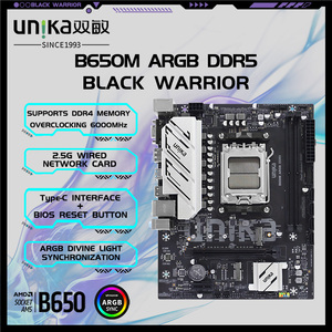 Placa Base Nueva UN-B650M ARGB DDR5 BLACK WARRIOR AMD <span class=keywords><strong>B650</strong></span>/Socket AM5 Precio de Fábrica Calidad Excelente - Product Image 2