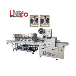 LTC250 Fully Automatic Greeting Cards Friction Feeder Packaging Machine Trading Card Counting Plastic Pillow Bag Packing Machine