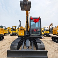 Mini-excavatrice sur chenilles Sany Sy75c Pro d'occasion de 7,5 tonnes en bon état avec moteur, pompe et roulement à vendre