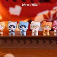 YY Yooki V2 Mini Series Cat on the Loose pop Beans Blind Box Figurine Mignonne à Collectionner Ornement Cadeau Tendance pour Filles Jouets à la Mode