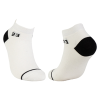 Chaussettes de sport personnalisées avec logo blanc/noir, respirantes, séchage rapide, écologiques, sans frais de configuration, couleurs de logo assorties