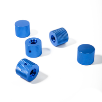 Cnc Machining Service Custom CNC Turning Aluminum Knob Knurled Anodized Volume Potentiometer Knob for Amplifier Electronic Panel