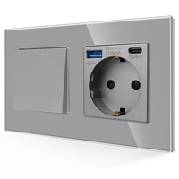 JIMEIDA vente en gros interrupteurs muraux 1 groupe 1 voie Allemagne prises de courant Ports A + C usage domestique prise de lumière européenne 250v interrupteur poussoir