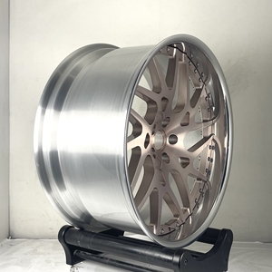 Jantes forgées monobloc noires sur mesure <span class=keywords><strong>de</strong></span> 20, 22, 24, 26 pouces à rayons multiples avec grand cache central flottant pour Cadillac GMC Yukon - Product Image 3