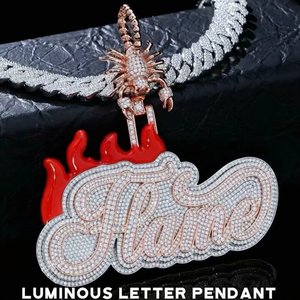 Tùy chỉnh Iced out moissanite Mặt dây chuyền & quyến rũ 925 bạc đầy đủ thiết lập với thư tùy chỉnh thiết kế độc đáo cho phong cách cá nhân - Product Image 3