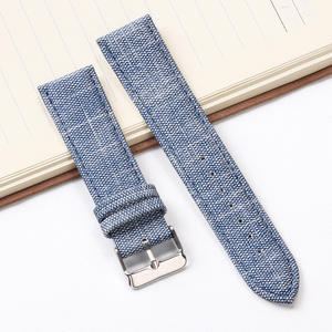 Bracelet de montre intelligente de sport unisexe de 10 à 22mm Nouveau bracelet en tissu denim pour <span class=keywords><strong>Huawei</strong></span> pour Samsung Watch <span class=keywords><strong>4</strong></span> - Product Image 6