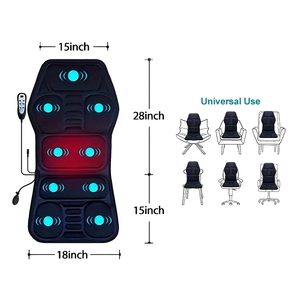 New Hot Selling Rechargeable Shiatsu Multifunctional Kneading Body <strong>Massage</strong> Car Seat Back Vibration <strong>Massage</strong> Cushion With Heating
