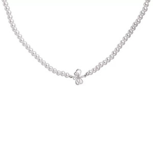 批发奢华法国复古复古花朵珍珠吊坠串珠项链时尚女式毛线链饰品配件 - Product Image 3