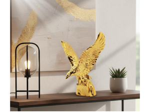 Figura Decorativa de Águila Dorada Hecha a Mano, Elegante Adorno para el Hogar, Oficina, Escritorio o Estante - Product Image 3