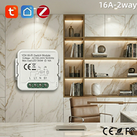 Module d'interrupteur intelligent YDD Tuya Alexa Google Home WiFi 16A à commande bidirectionnelle avec matériau ABS/PC pour usage commercial européen