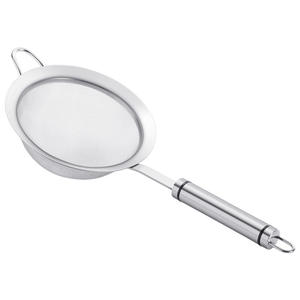 Stainless Steel Strainer 304 <b>Fine</b> <b>Mesh</b> Single Ear Hook Kitchen <b>Sieve</b> For Oil Soy Milk Juice Filtering - Product Image 1