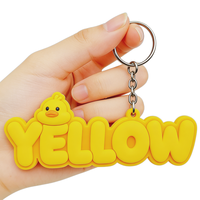 Vente flash - Porte-clés en caoutchouc écologique avec lettres en relief doux, logo personnalisé pour cadeaux d'entreprise